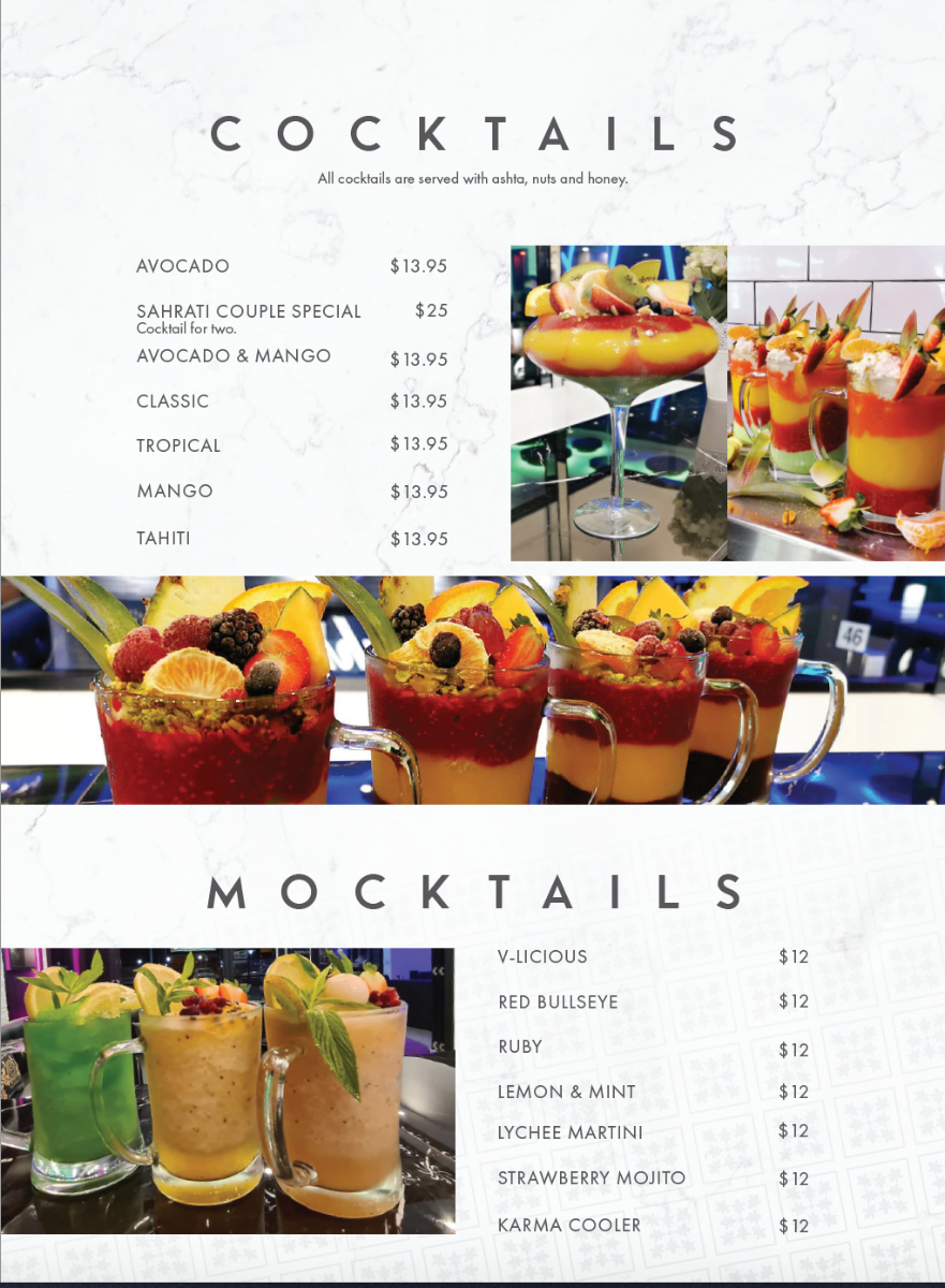 Menu, Sahrati