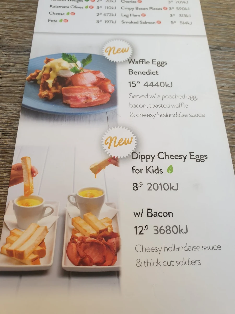 Menu, The Coffee Club