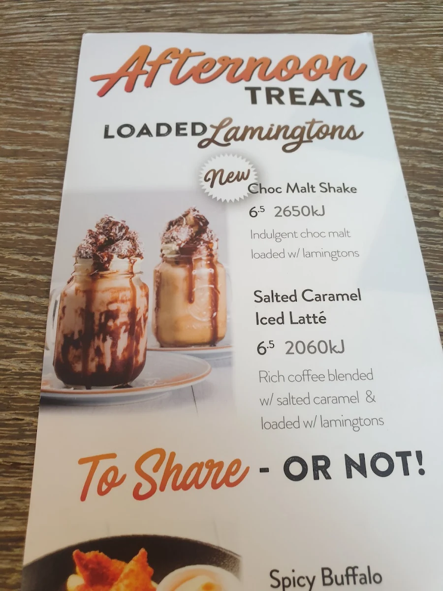 Menu, The Coffee Club
