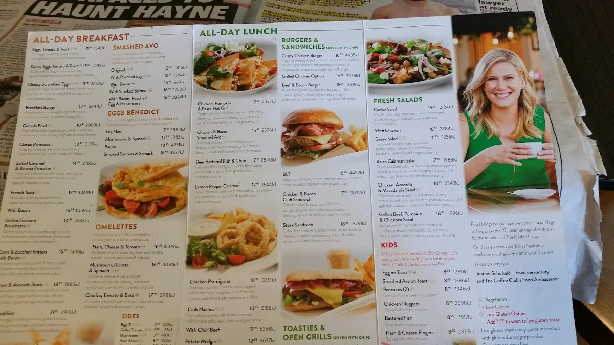 Menu, The Coffee Club Cafe - Macarthur Square