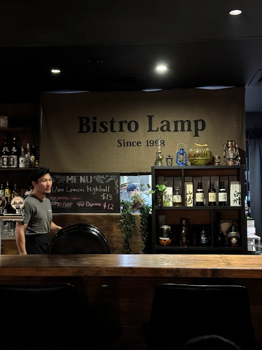 Menu, Bistro Lamp (Japanese Fusion+Bar)
