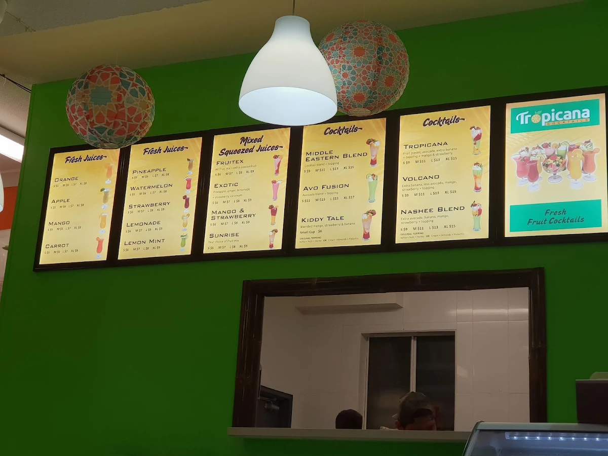 Menu, TROPICANA COCKTAILS PUNCHBOWL