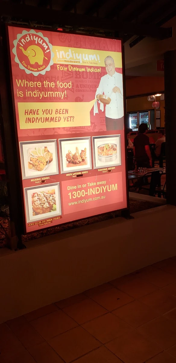 Menu, Indiyum Restaurant