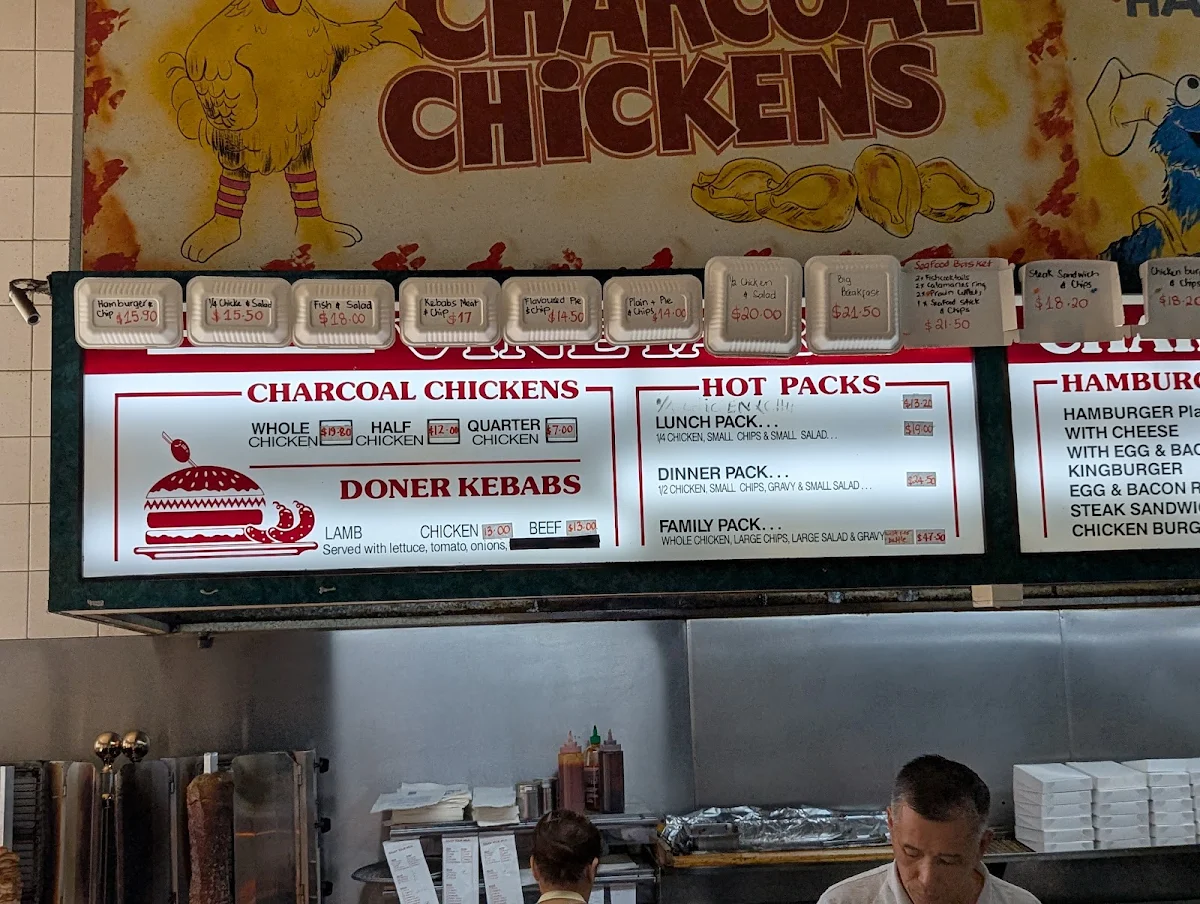 Menu, Vineyard Charcoal Chicken