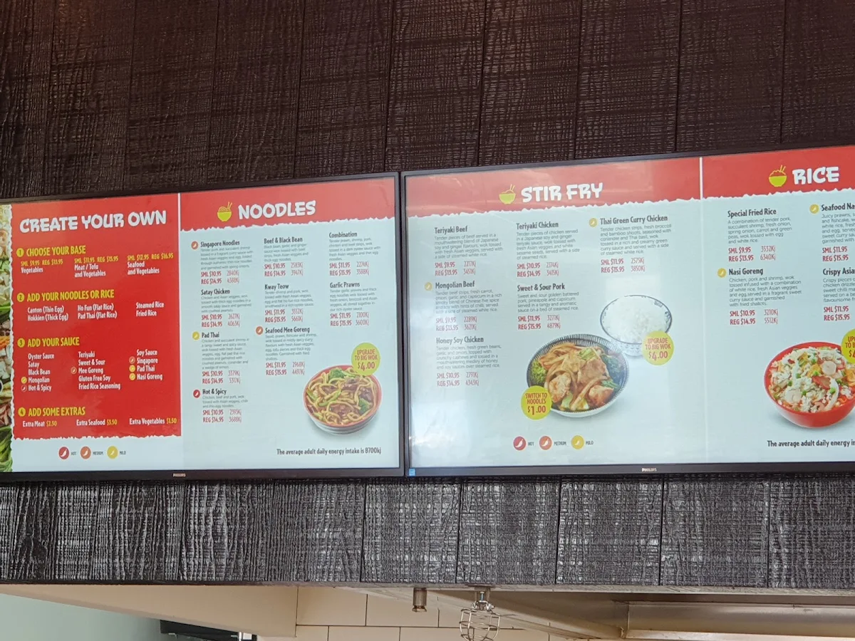 Menu, Wokinabox