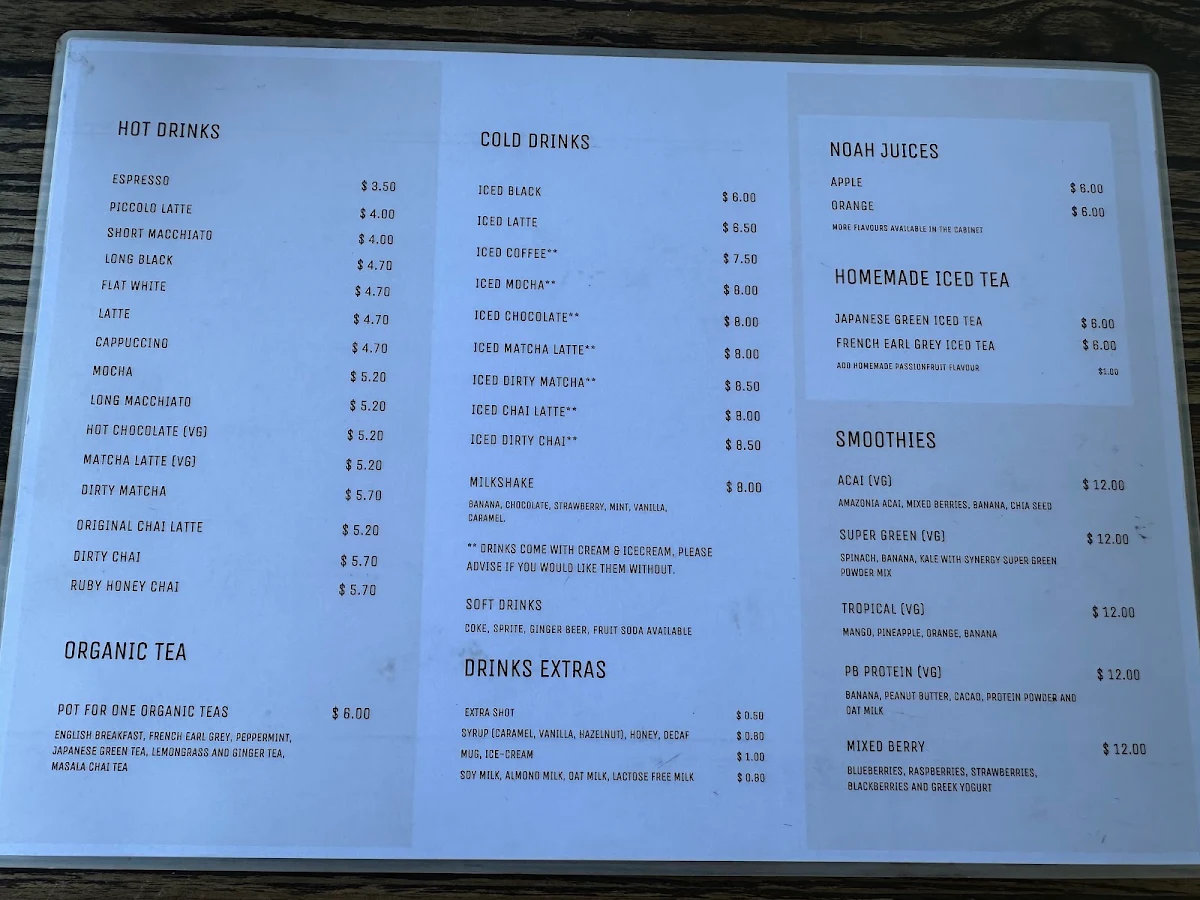 Menu, The Little Parry
