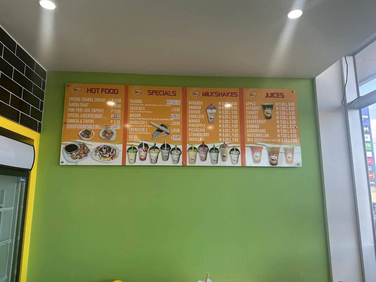 Menu, Falooda House Craigieburn