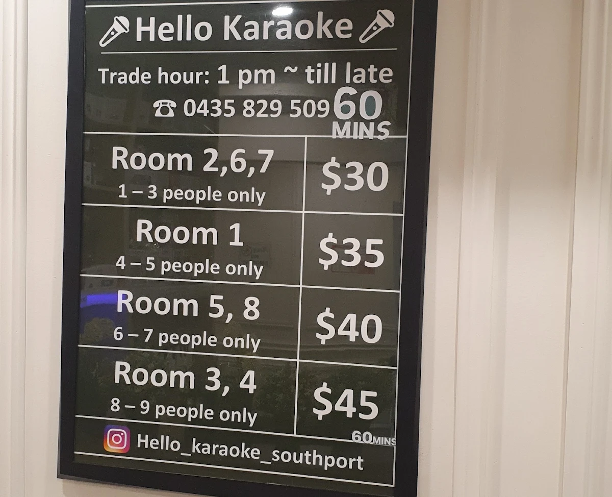 Menu, KPOP Karaoke