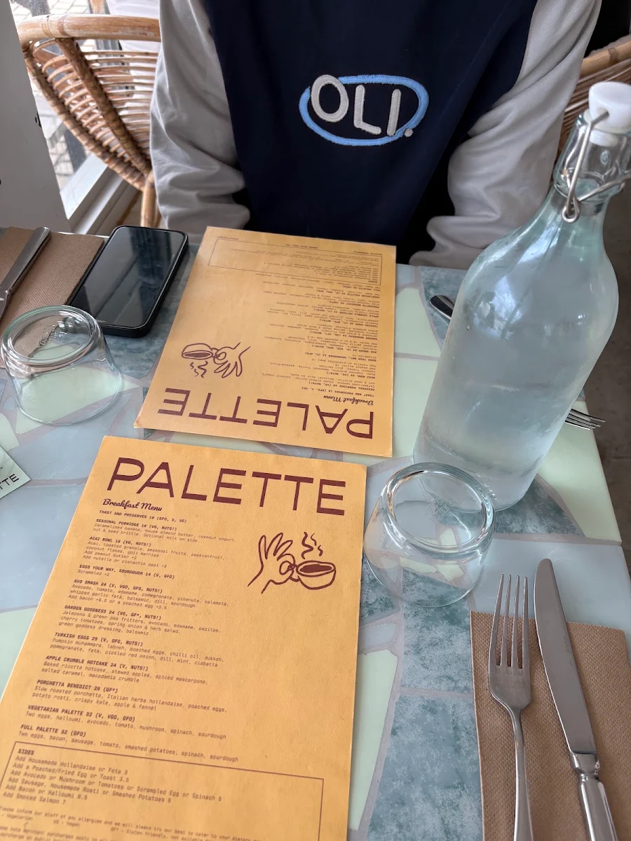 Menu, Palette Fremantle