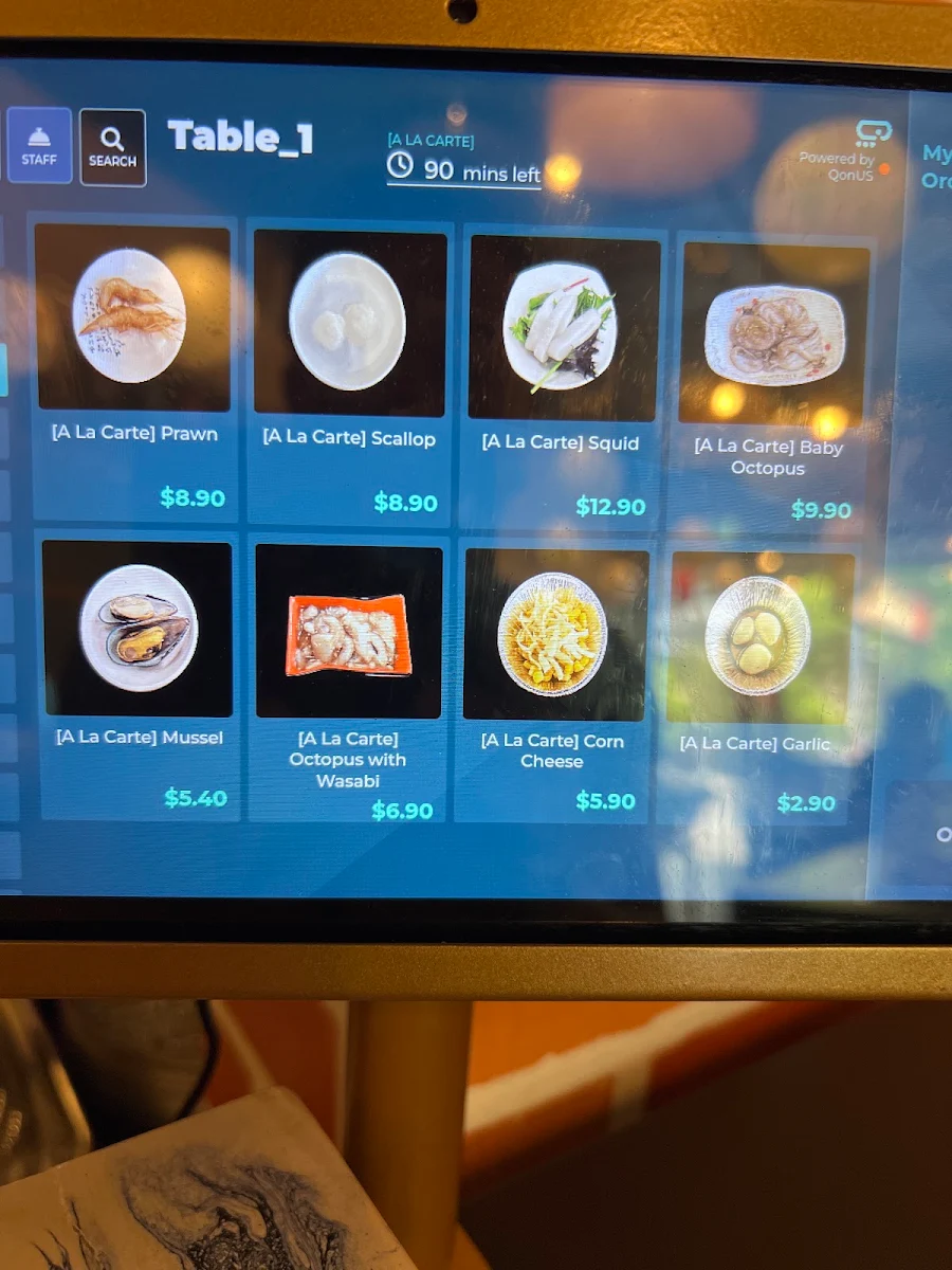 Menu, Nice BBQ Buffet (previous Ichiban Yakiniku)