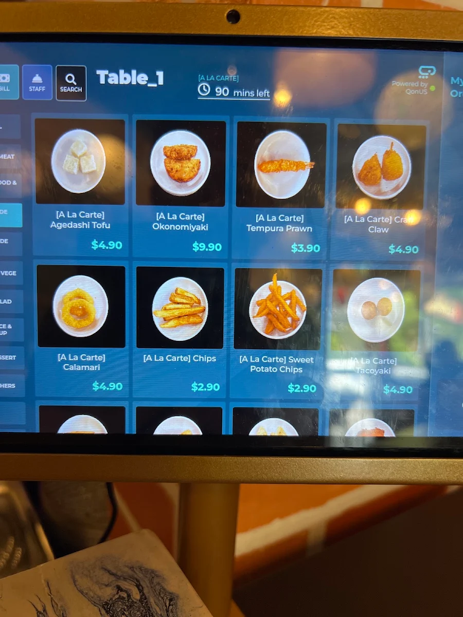Menu, Nice BBQ Buffet (previous Ichiban Yakiniku)