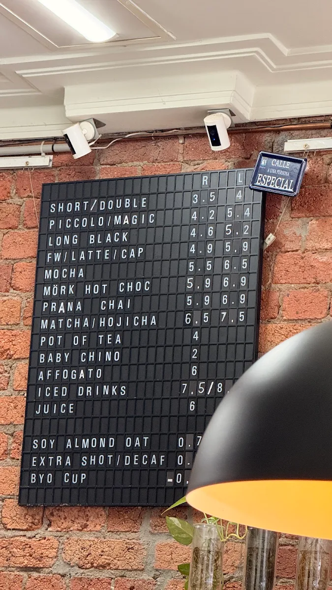 Menu, Calle Bakery