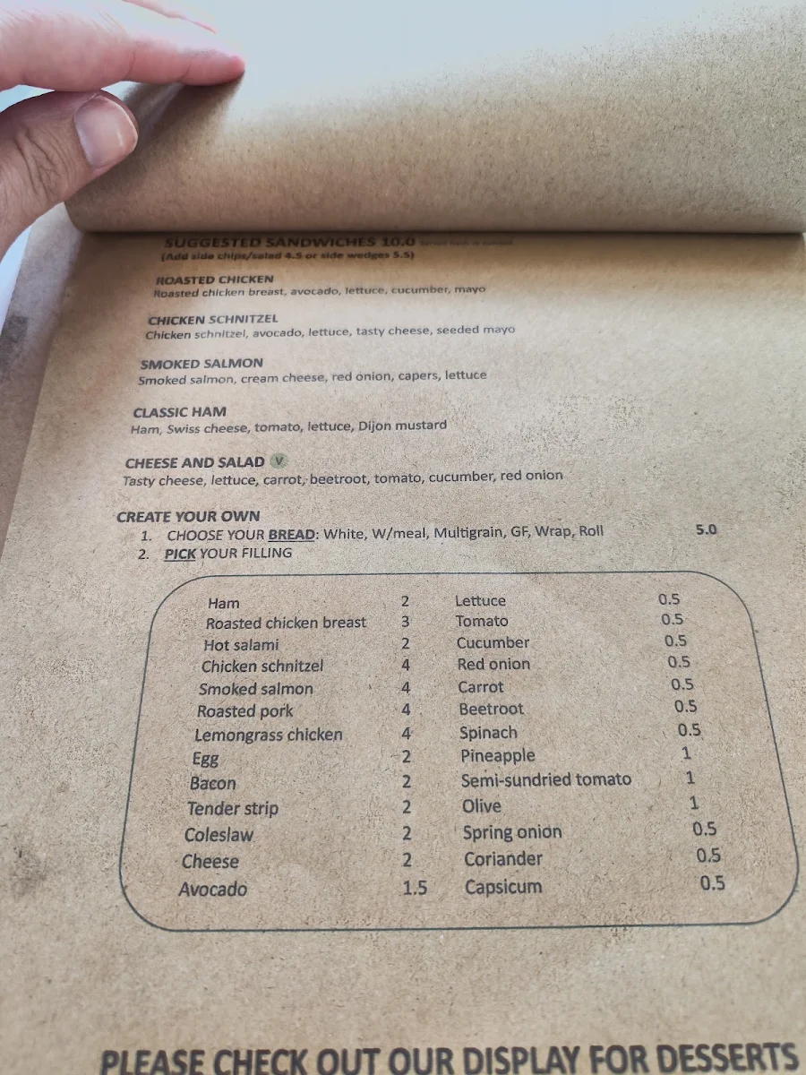 Menu, St Germain Cafe