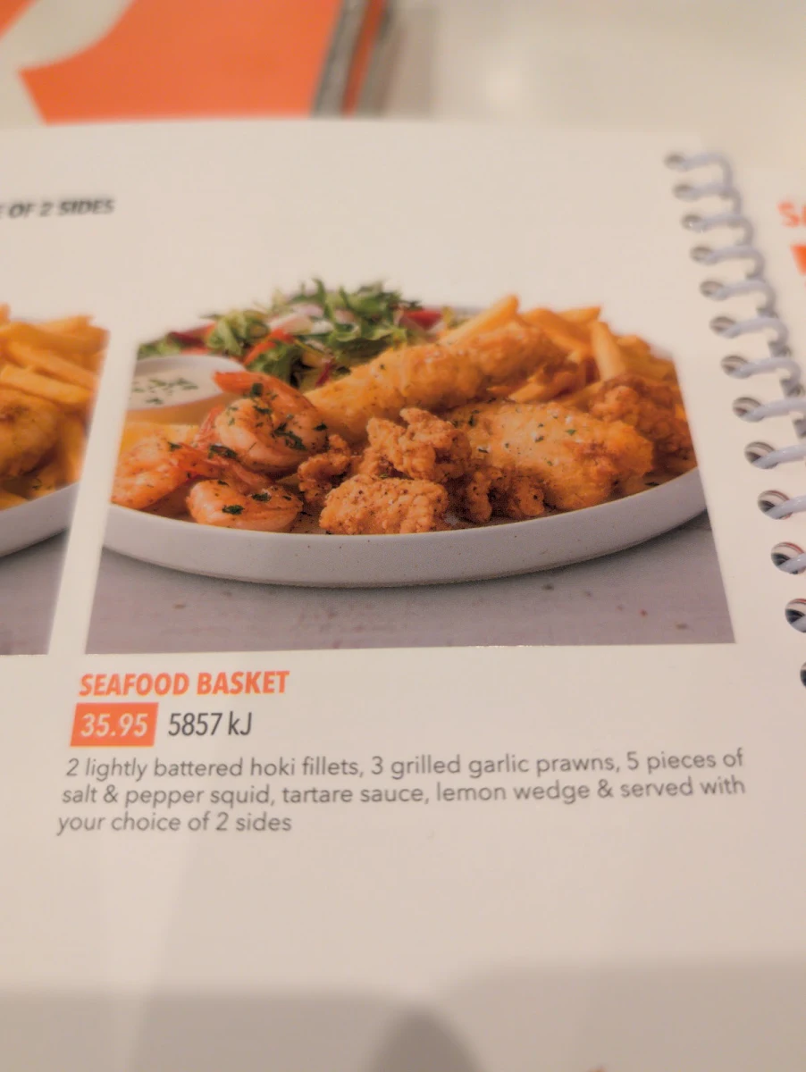 Menu, Rashays - Campbelltown