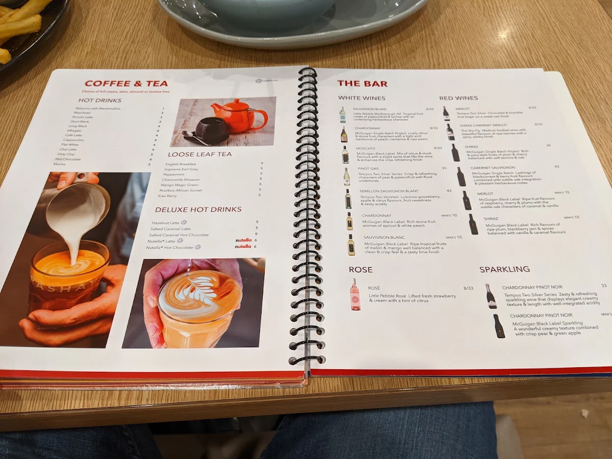 Menu, Rashays - Campbelltown