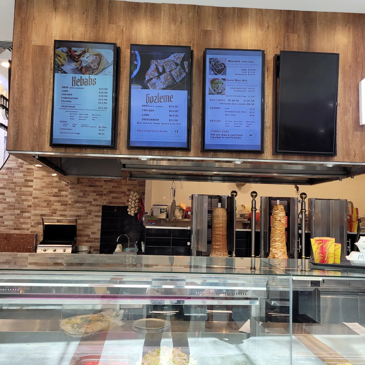 Menu, Anatolya kebab carousel Cannington