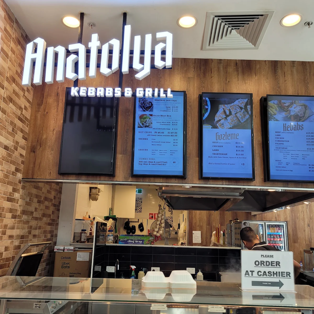 Menu, Anatolya kebab carousel Cannington