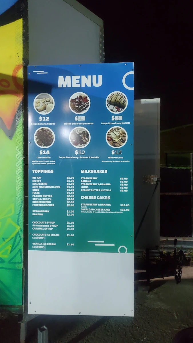 Menu, Magic Bites Crepes Acai
