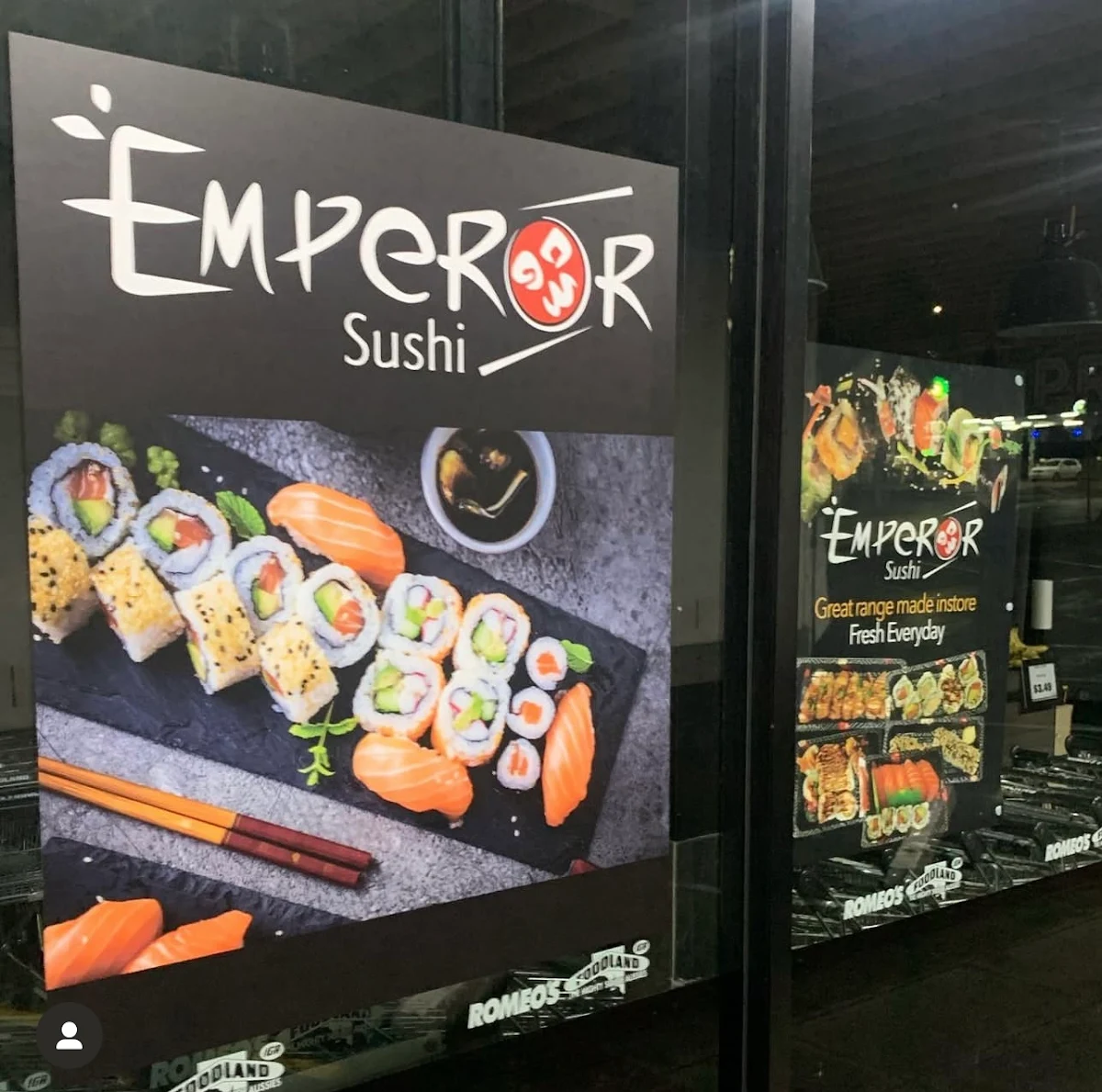 Menu, Emperor Sushi Erindale