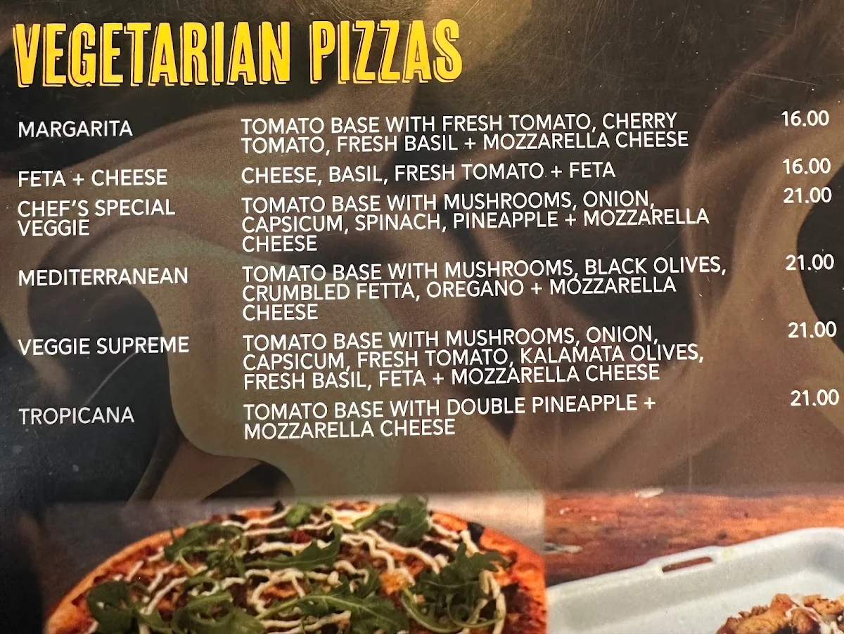 Menu, Lads 2.0 pizza kebab and grill