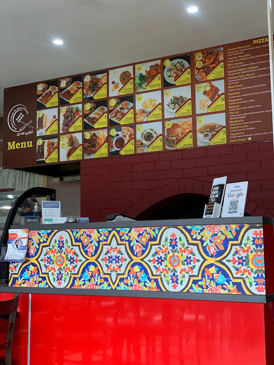 Menu, Afghan Modern Kebab & Pizza House