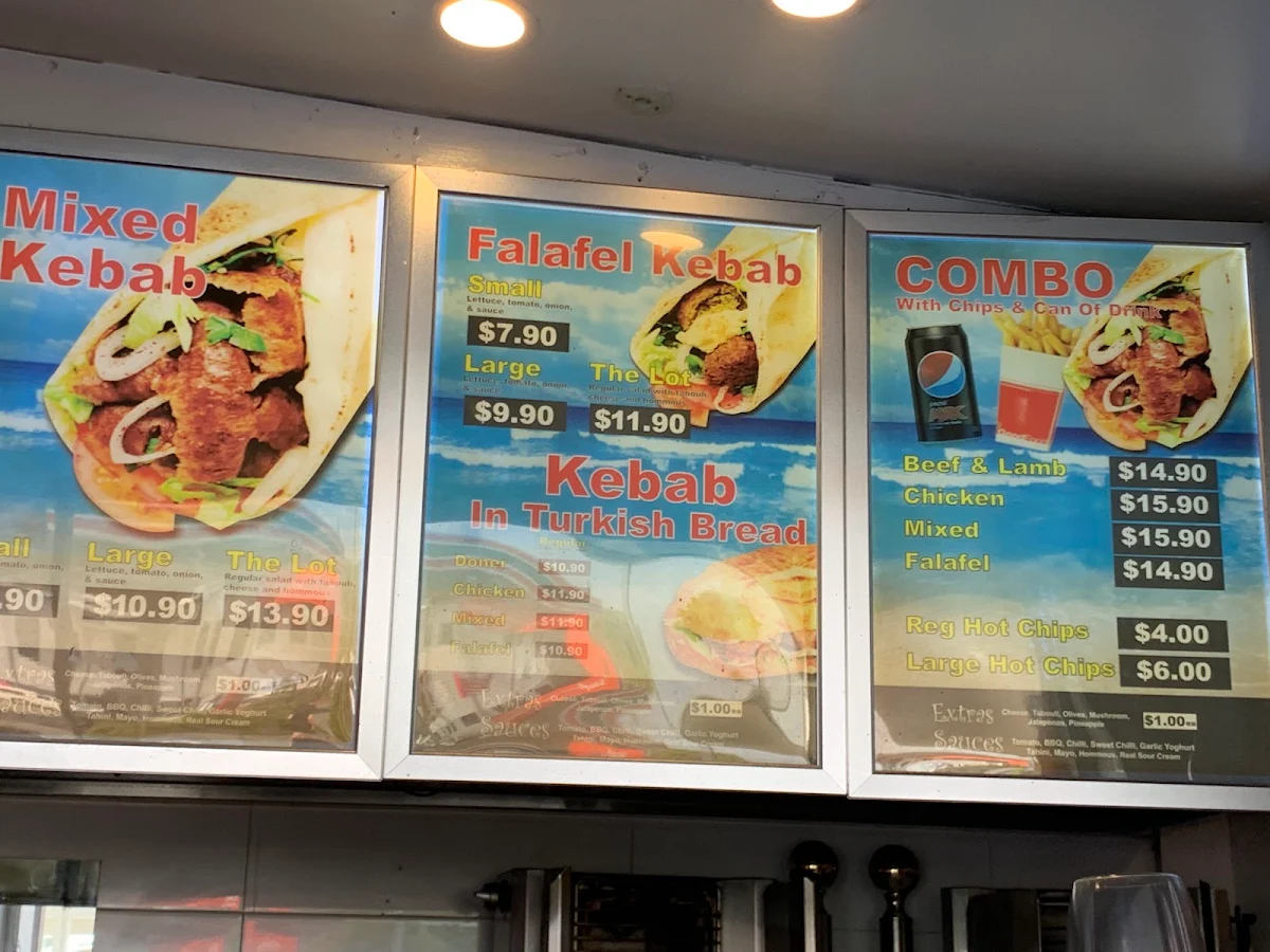 Menu, Jack’s Kebabs