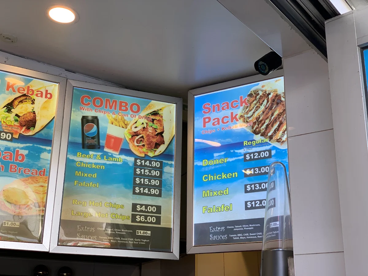 Menu, Jack’s Kebabs