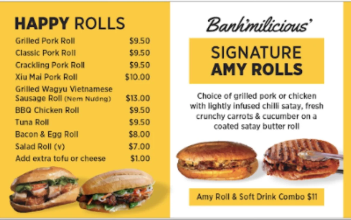 Menu, Banh'milicious