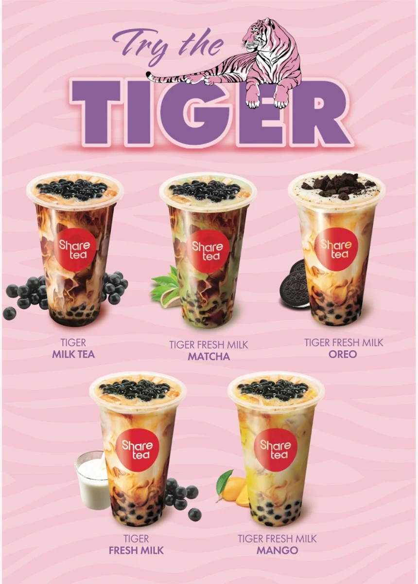 Menu, Sharetea
