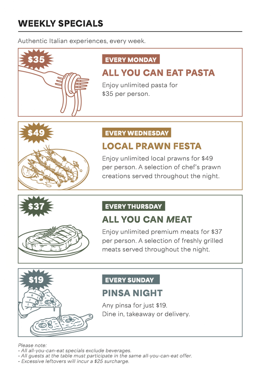 Menu, Italicious