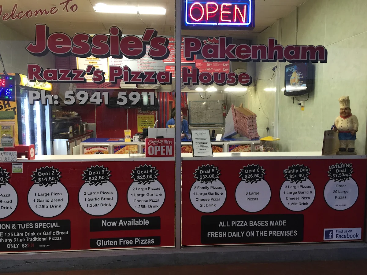 Menu, Razz's Pizza and Pasta House