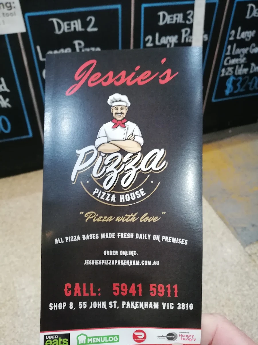 Menu, Razz's Pizza and Pasta House