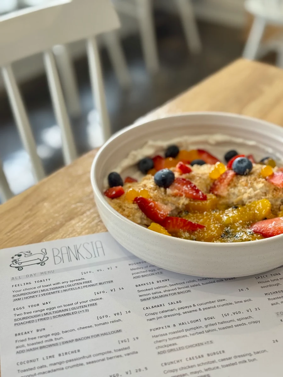 Menu, Banksia Burwood