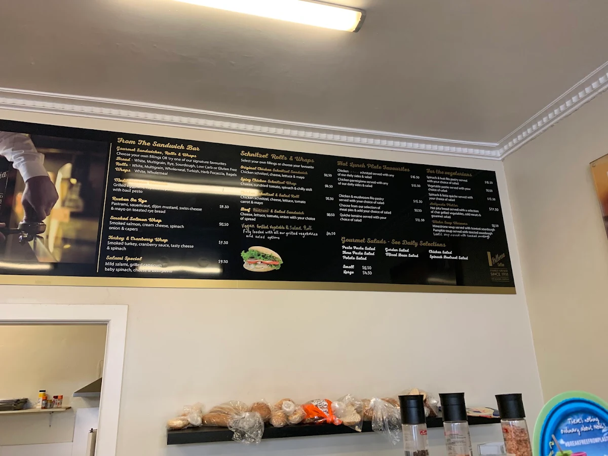Menu, Ambrosia Cafe