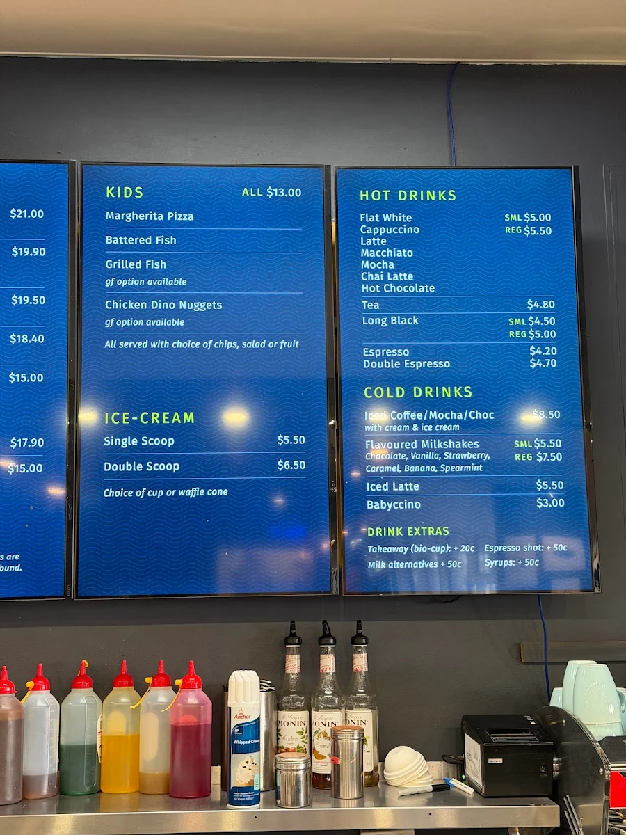 Menu, AQWA Cafe
