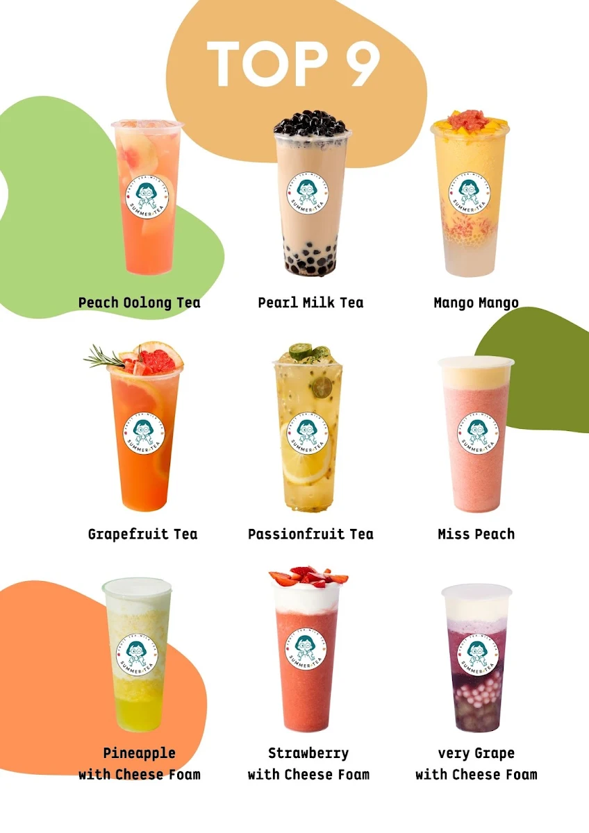 Menu, Summer Tea