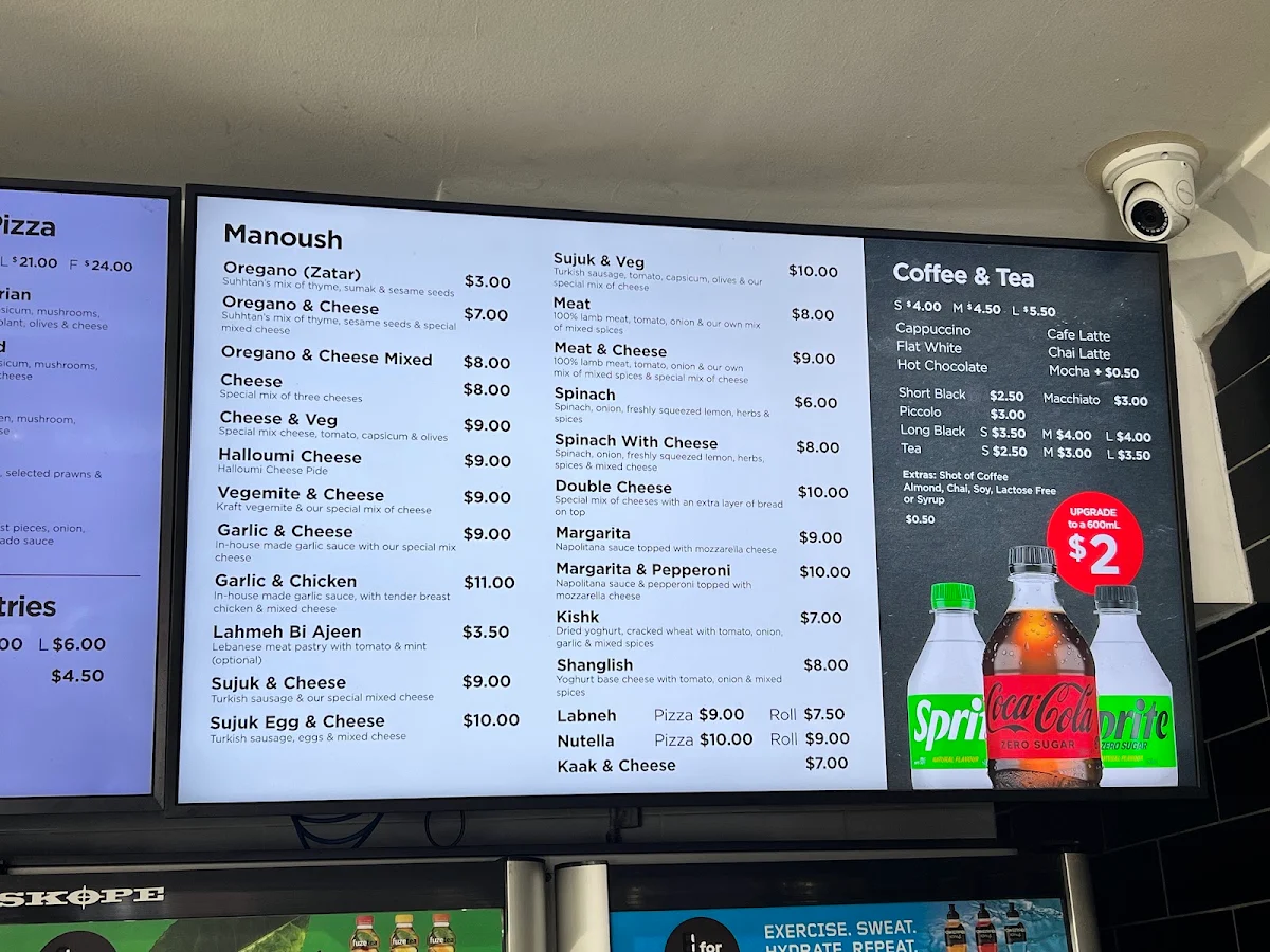 Menu, Suhhtan Bakery