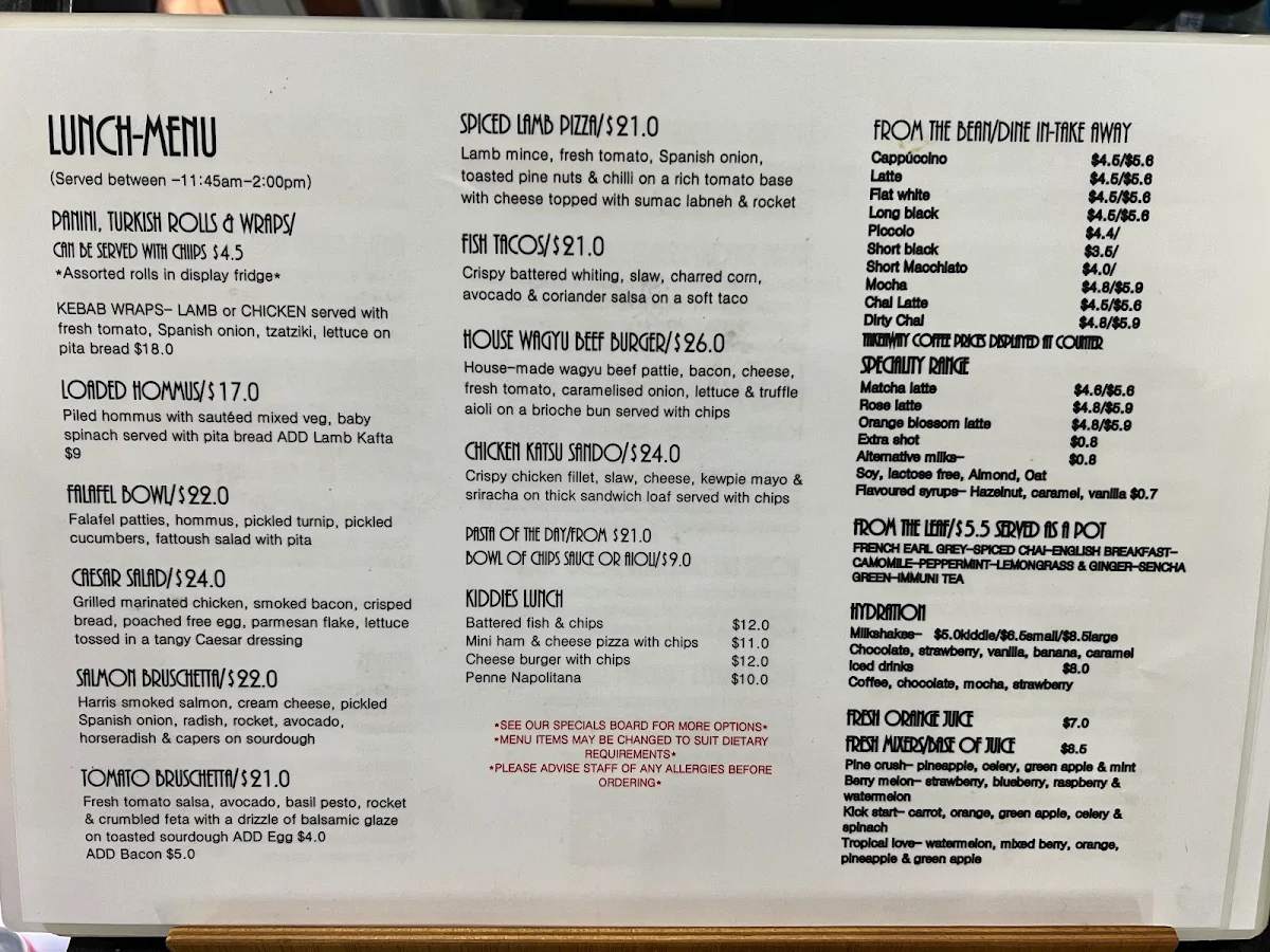 Menu, Hey George Community