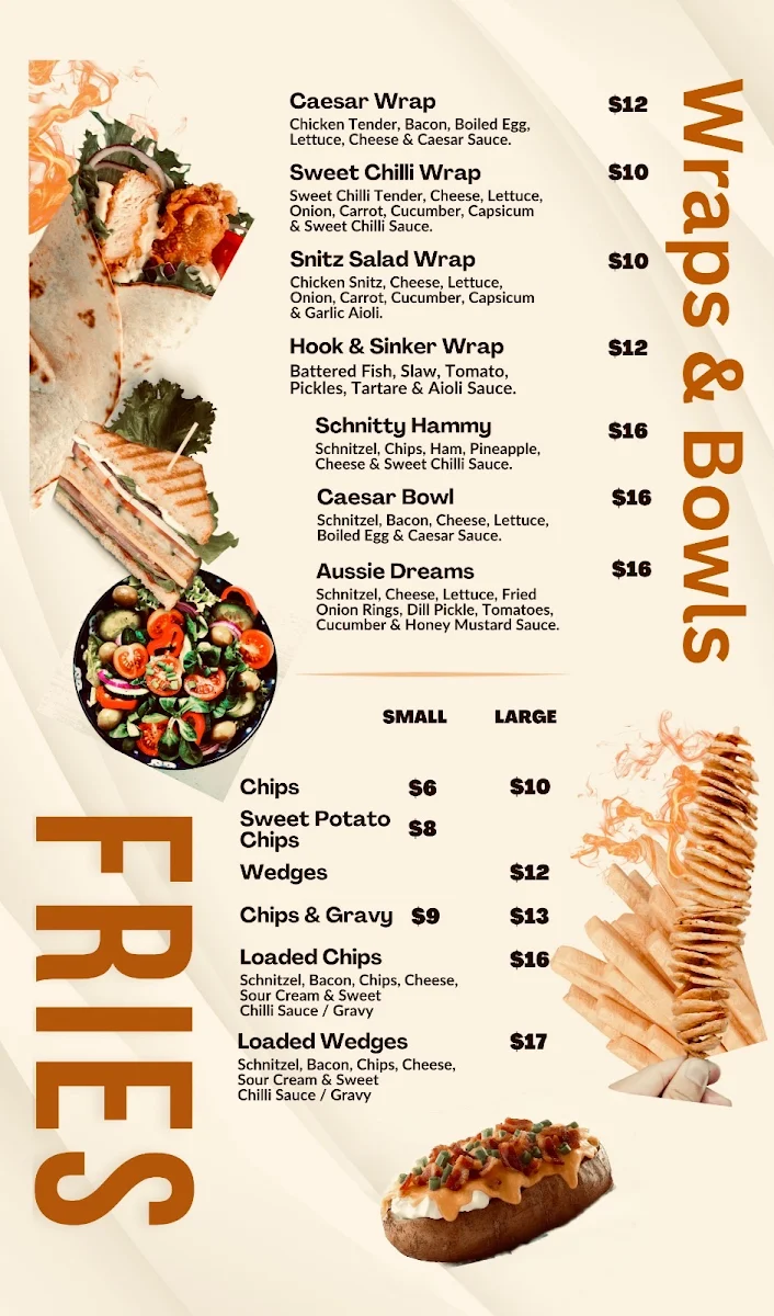 Menu, Tamworth Crunch Co