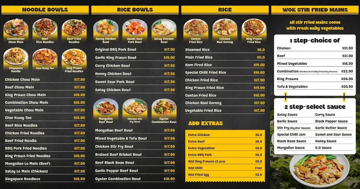 Menu, Super Noodles