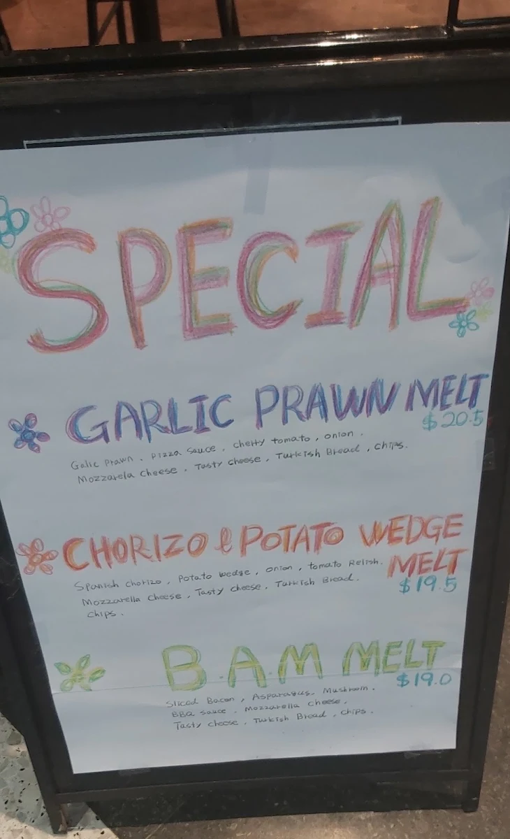 Menu, Caffe Cherry Beans