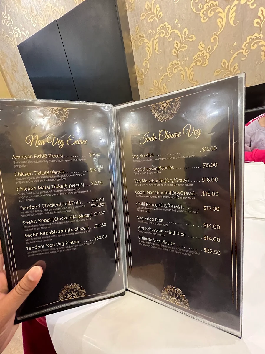 Menu, Tandoori Zaika