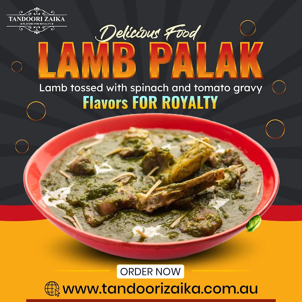 Menu, Tandoori Zaika