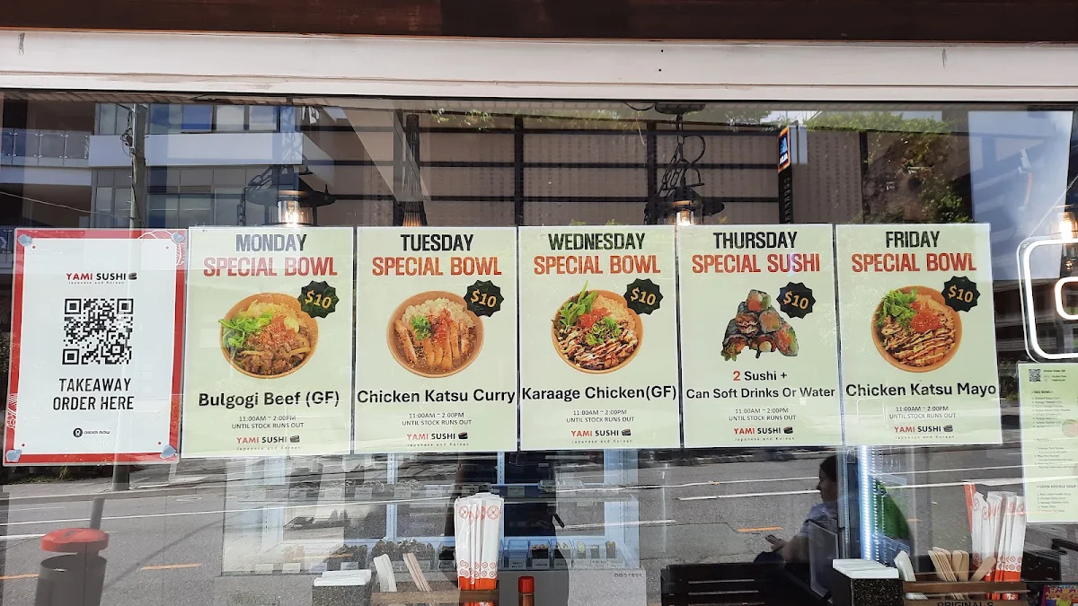 Menu, Yami Sushi