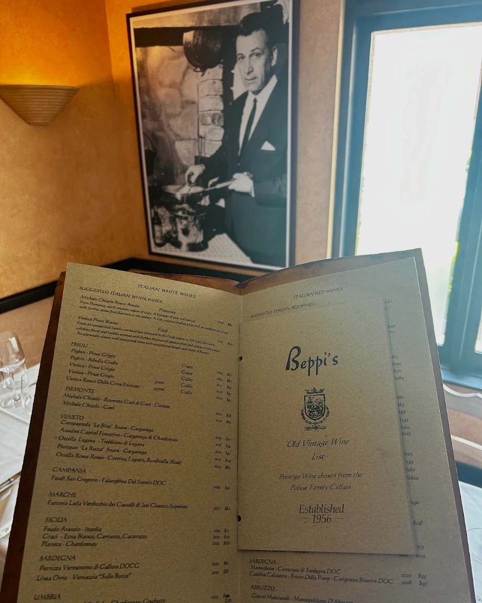 Menu, Beppi's Italian