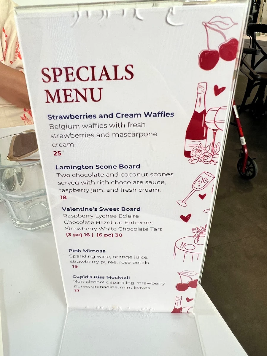 Menu, Mary Eats Cake - Montrose