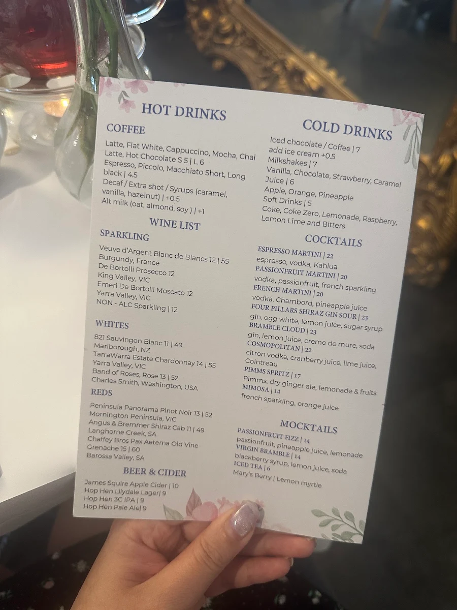 Menu, Mary Eats Cake - Montrose