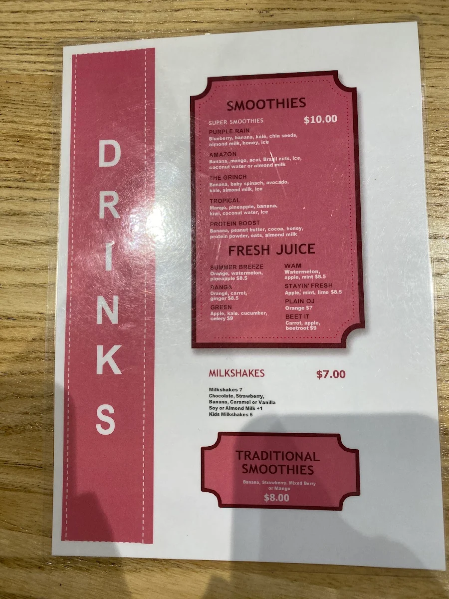 Menu, Filter Cafe
