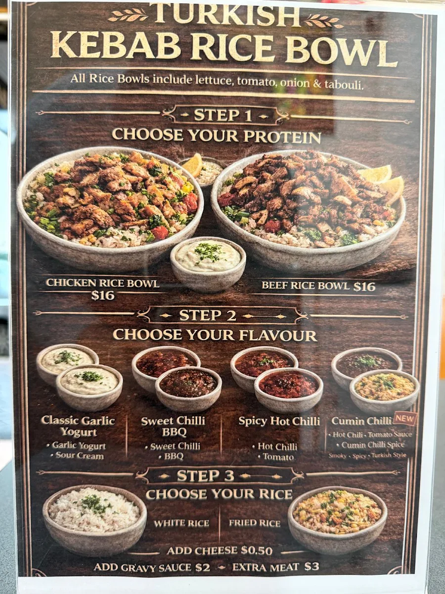 Menu, KEBAB HUB
