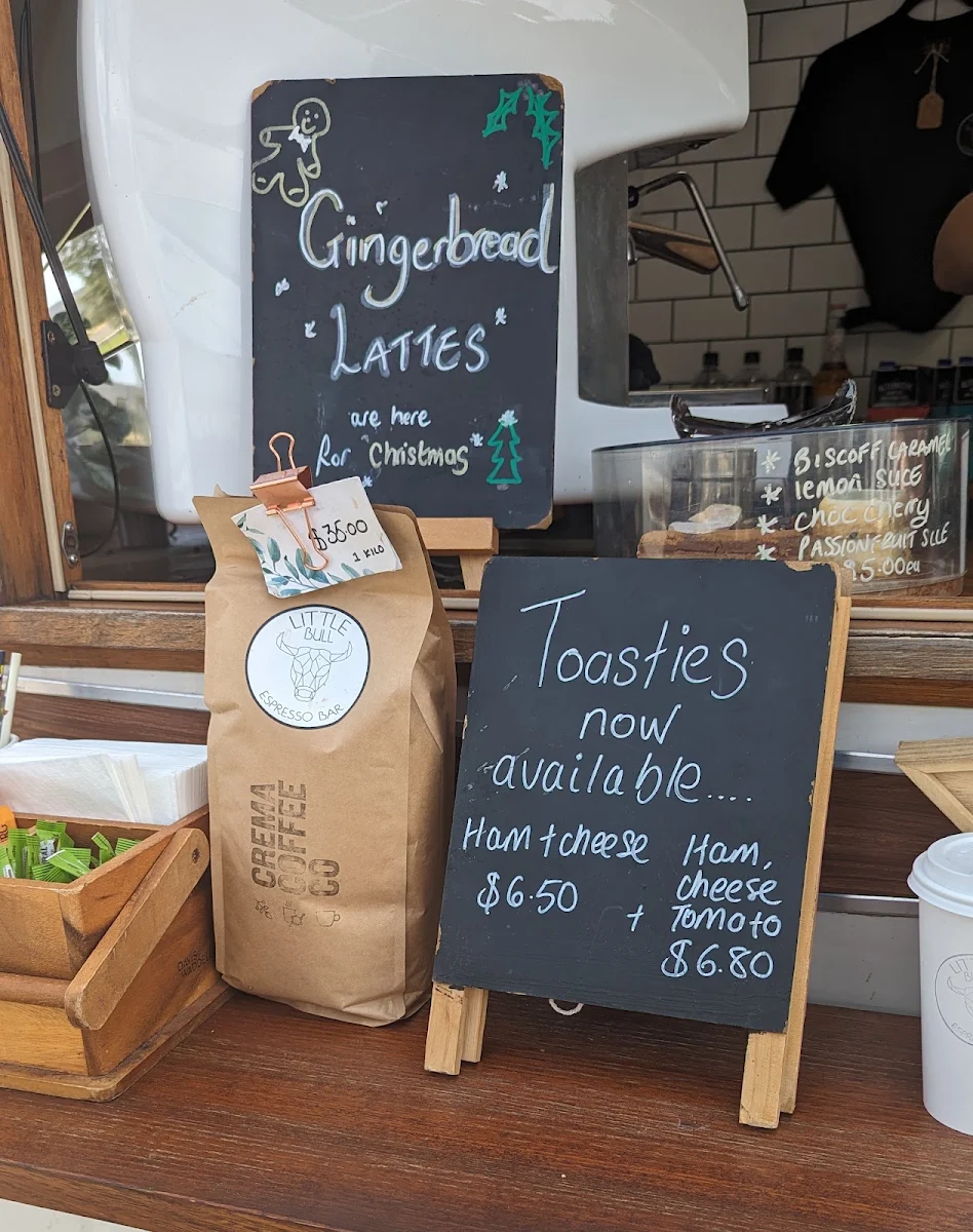 Menu, Little Bull Espresso Bar